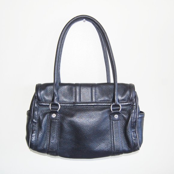 MICAHEL KORS Black Leather Satchel SHOULDER BAG - Picture 2 of 6